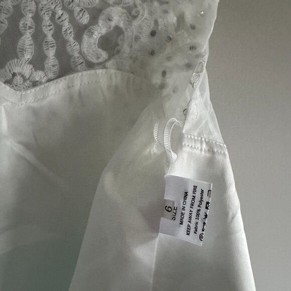 6T NWOT Mint Green and White Lace Applique Princess Style Christmas Dress - Picture 12 of 16